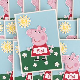 Peppa sünnipäevakutse nime ja numbriga